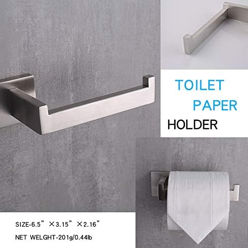 TASTOS Stainless Steel Toilet Paper Holder Modern Design Durable Rust-Resistant
