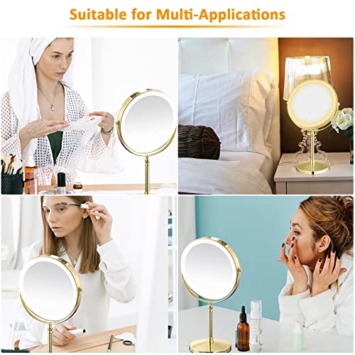Rechargeable 8 Makeup Mirror with LED Lights and Touch Sensor