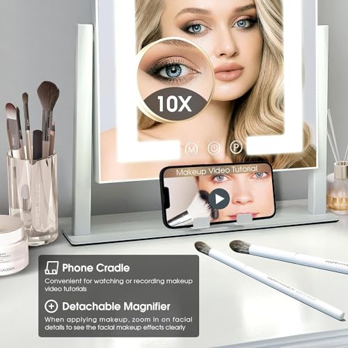 Kottova Hollywood Vanity Mirror with 360 Rotation and 10X Magnification