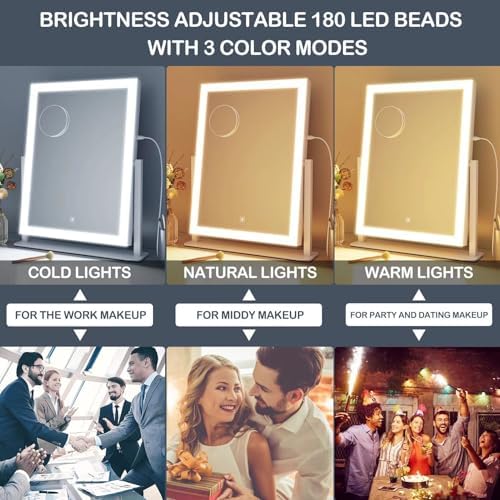 Versatile Lighted Makeup Mirror for Professionals