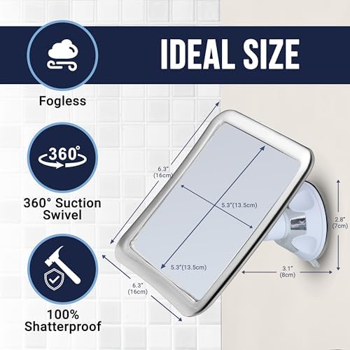 MIRRORVANA Fogless shower mirror set