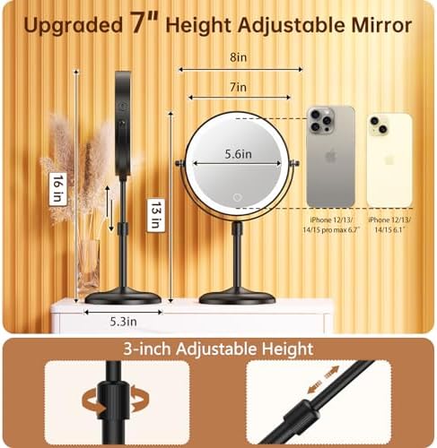 Gospire 7 Lighted Makeup Mirror with Magnification