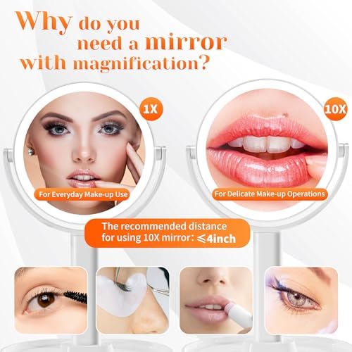 Vanity Mirror with Lights Double Sided 10X Magnification