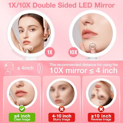 Benbilry Lighted Travel Makeup Mirror Elevate Your Glam
