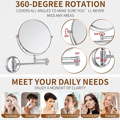 NOVOCE Double-Sided Makeup Mirror Adjustable