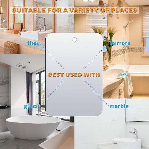 Mcudsy Fogless Shower Mirror for Shaving Makeup Removal