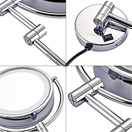 Double-Sided LED Makeup Mirror with 360 Swivel - Extendable