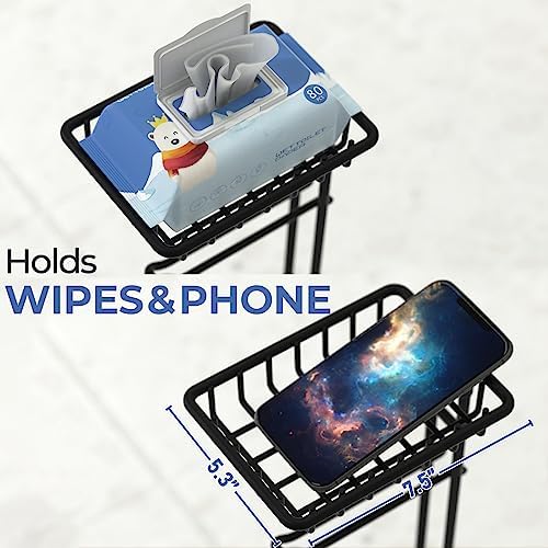 TreeLen Freestanding Toilet Paper Holder Multi-Storage Solution
