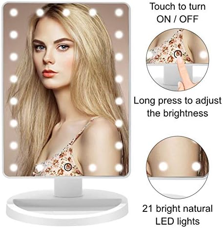 COSMIRROR Lighted Makeup Vanity Mirror with LED Lights Sponge