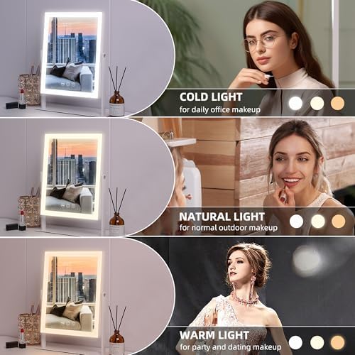 VANITII GLOBAL Smart LED Vanity Mirror for DesktopDorm