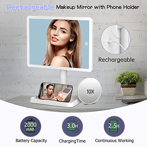 High-Quality Makeup Vanity Mirror with 96 LED Lights and 10x Magnification