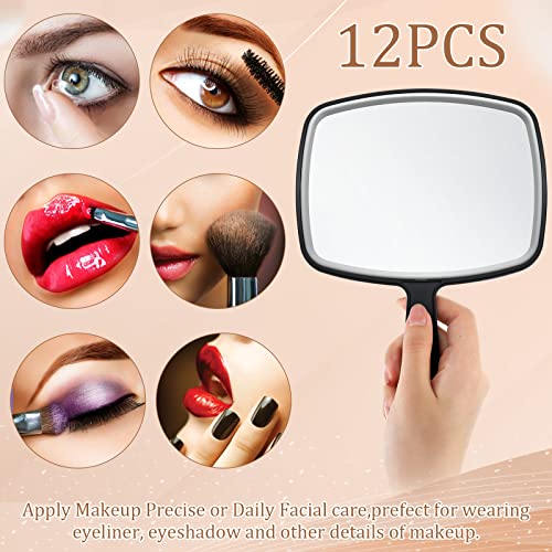 12-Piece Handheld Cosmetic Mirror