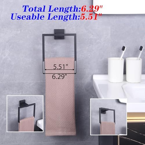 GERZWY Modern Stainless Steel Towel Holder Wall-Mounted bathroom towel Holder