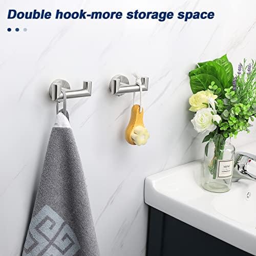 NearMoon Double Towel Hook Heavy Duty Rustproof