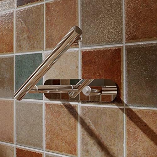 Self-Adhesive Double Post Pivoting Toilet Paper Holder