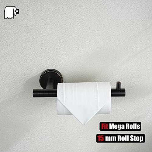 JQK Washroom Essential Oil Rubbed Bronze 5-Inch Mega Roll Toilet Paper Holder