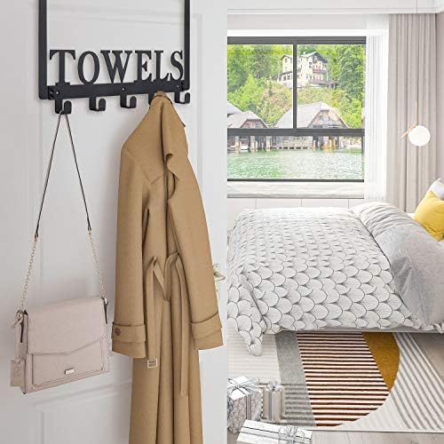 Durable Towel robe Hook for Bathroom Kitchen Black