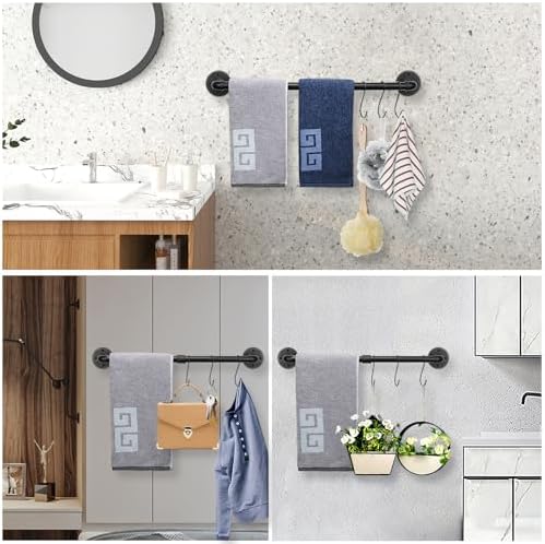 Heavy Duty Rustic Bathroom Towel Bar