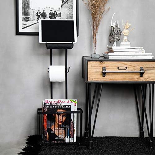 X-cosrack Freestanding Toilet Paper Holder Portable Bathroom Organizer Easy to Install