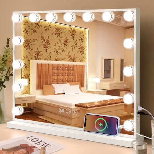 Adjustable Vanity Mirror with 3 Lights Modes