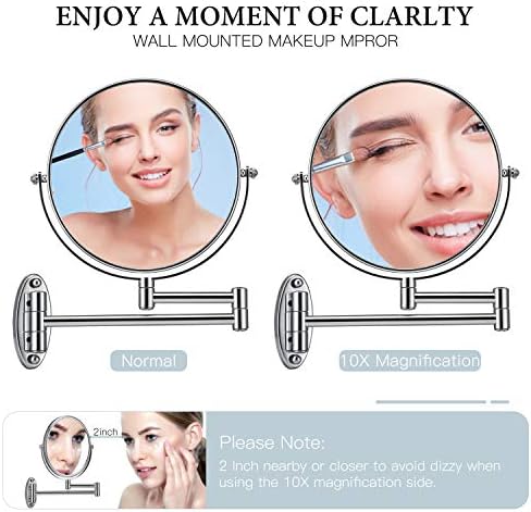 10X Wall-Mounted Makeup Mirror