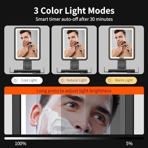 Heated Fogless Shower Mirror for Shaving Preparation