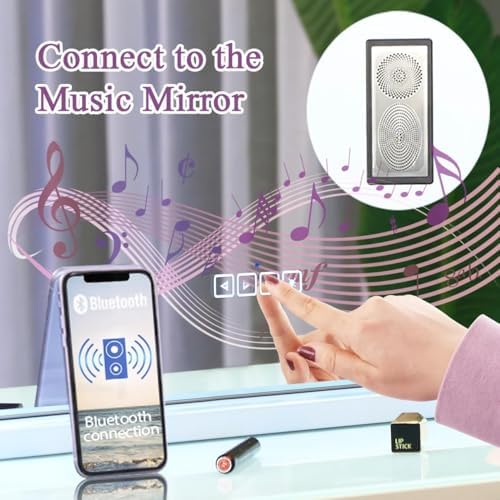 Fenchelin Vanity Mirror with Lights and Bluetooth Speaker