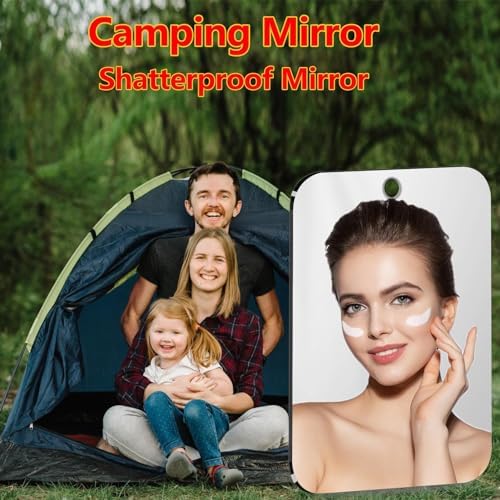 Unbreakable Large Portable Shaving Mirror for Men Durable Travel Companion