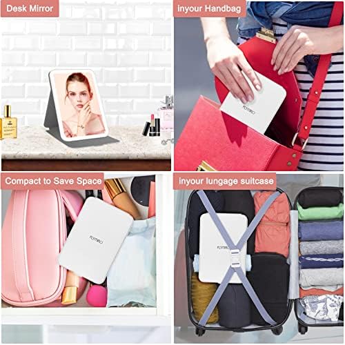 Travel-Friendly Makeup Mirror with 72 LEDs