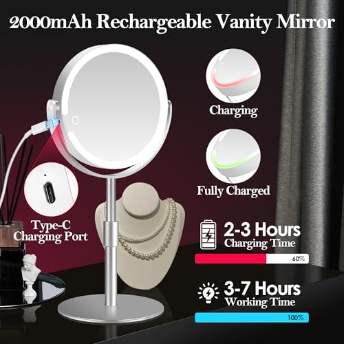 Pedomirror - Luxury Rechargeable Makeup Mirror with 360 Light