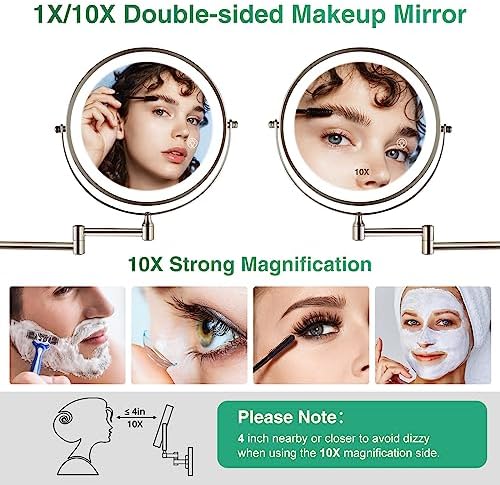 GreFrom Rechargeable Wall-Mounted Makeup Mirror