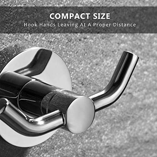 Marmolux ACC Chrome Bathroom Towel Hooks for Dual Use