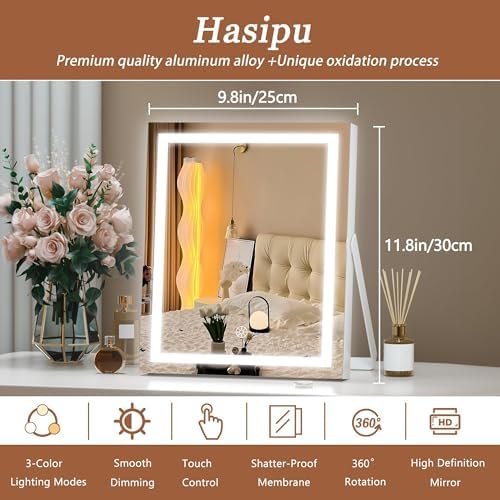 Vanity Mirror with Smart Lighting Rotation For Perfect Touch