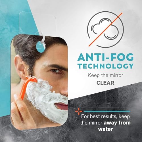 HoneyBull Fogless Shower Mirror