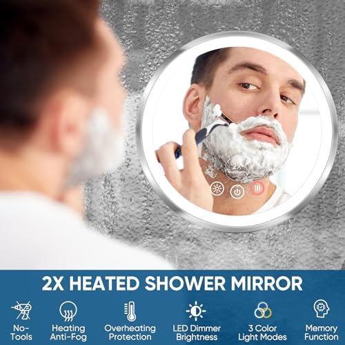 KEDSUM 2X Heated Fogless Mirror with Light