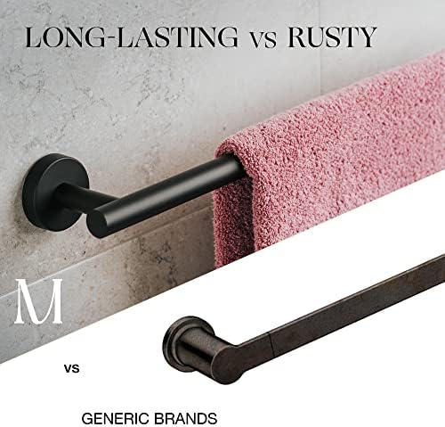 MARMOLUX ACC - Matte Black Towel Bar - 24 inch Bathroom Towel Holder