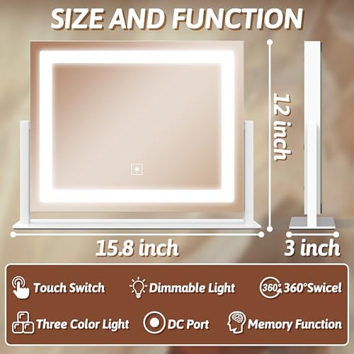 FENNIO 2-in-1 Vanity Mirror with Lights
