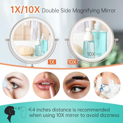 FunTouch Rechargeable Wall Mounted Makeup Mirror