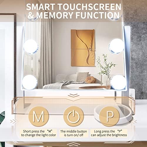 SLIMOON 10X Magnifying Vanity Mirror with Lights