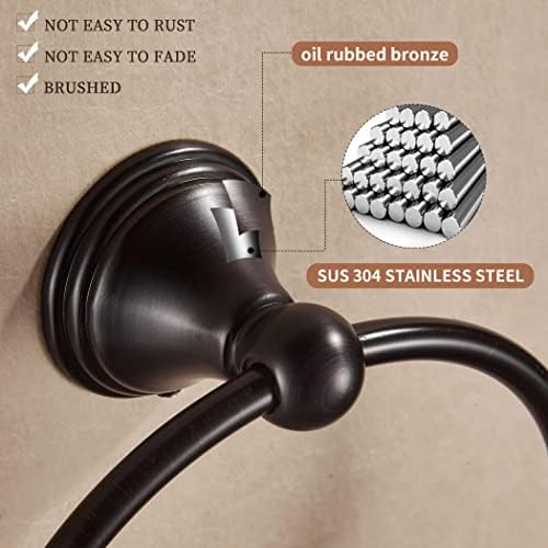 Wolibeer Rust-Proof Oil-Rubbed Bronze Towel Holder Durable Easy to Install