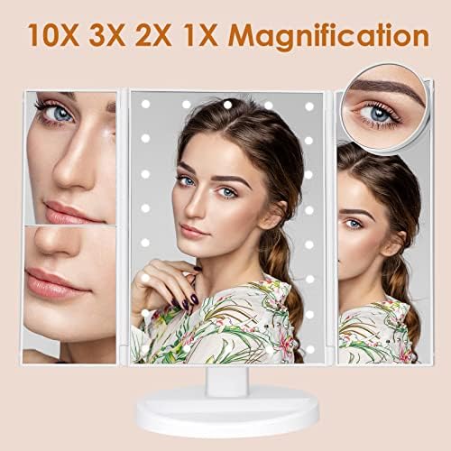 Makeup Mirror Vanity with Lights 10X3X2X Enhancing Beauty