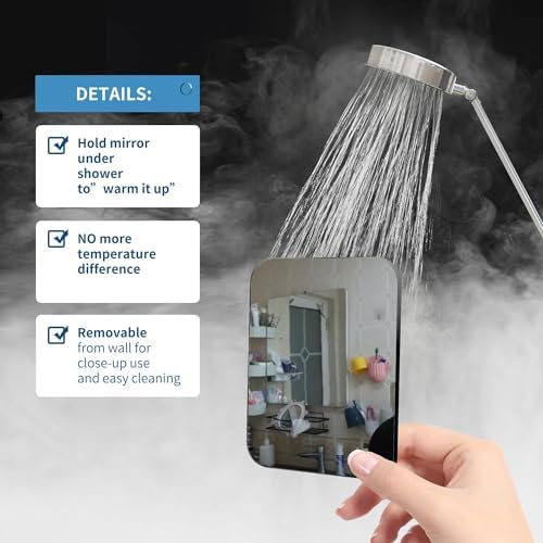 Mcudsy Fogless Shower Mirror for Shaving Makeup Removal