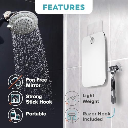 HoneyBull Fogless Shower Mirror