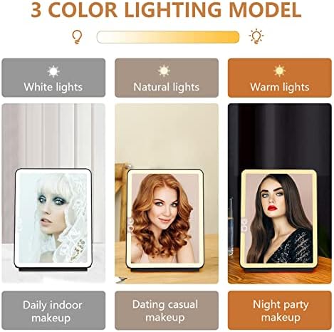 WEILY 72 LED Touch-Screen Folding Makeup Mirror