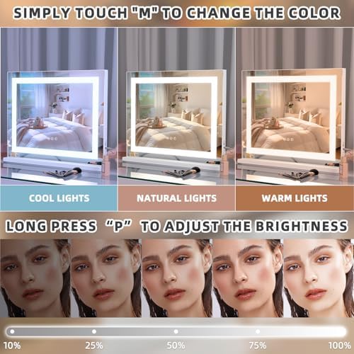 Vanity Mirror with Dimmable LED Lights