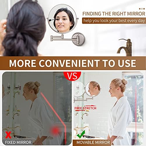 Double-Sided Shaving Make-up Mirror 5X