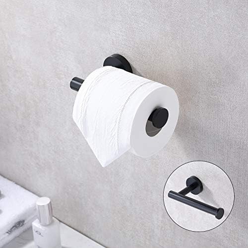 Tastos Matte Black Stainless Steel Toiletpaper Holder