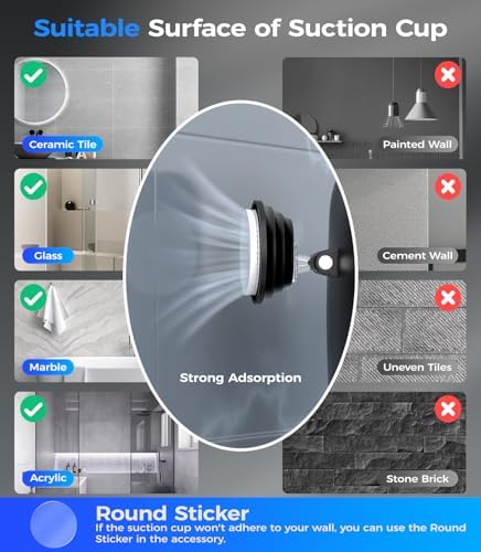Gospire Heated Fogless Mirror with Light and Battery