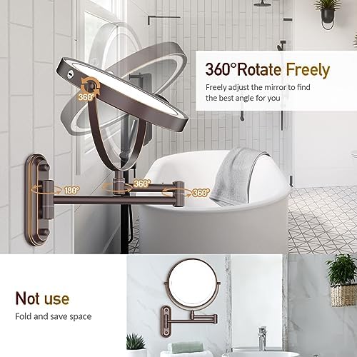 Stylish Wall-Mounted Makeup Mirror