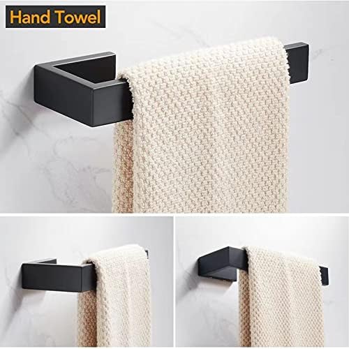 2-Piece Hand Towel Holder with Matte Black Finish